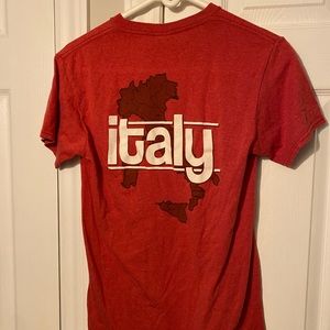 Royal Caribbean Cruise Line Red Italy Map Tee Size Small